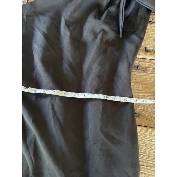 BETSY&ADAM Daisy" Long Scuba Ruffle Crepe One Shoulder Dress 4 $269 NWT - Picture 7 of 8